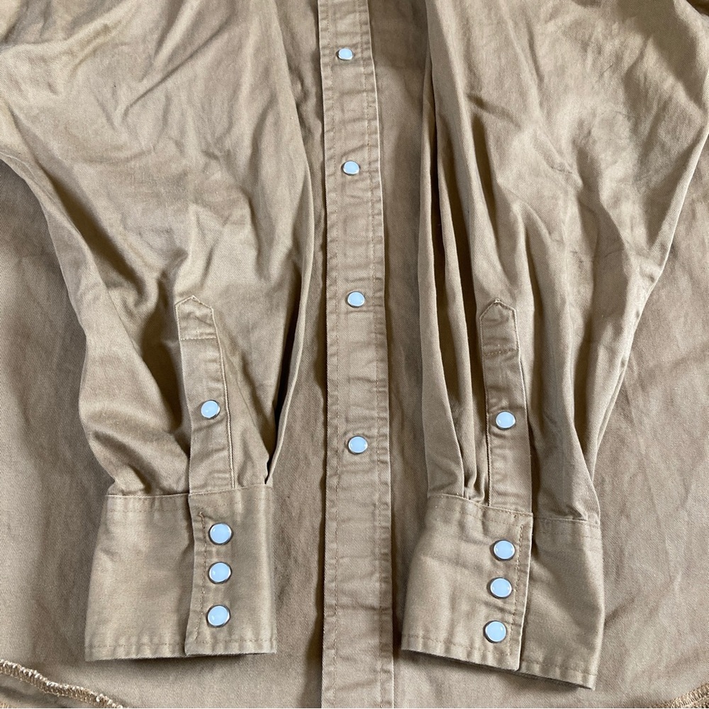 Wrangler Rawhide Pearl Snap Shirt Long Sleeve Western Rancher Cowboy Men's 2XLT - Picture 6 of 11